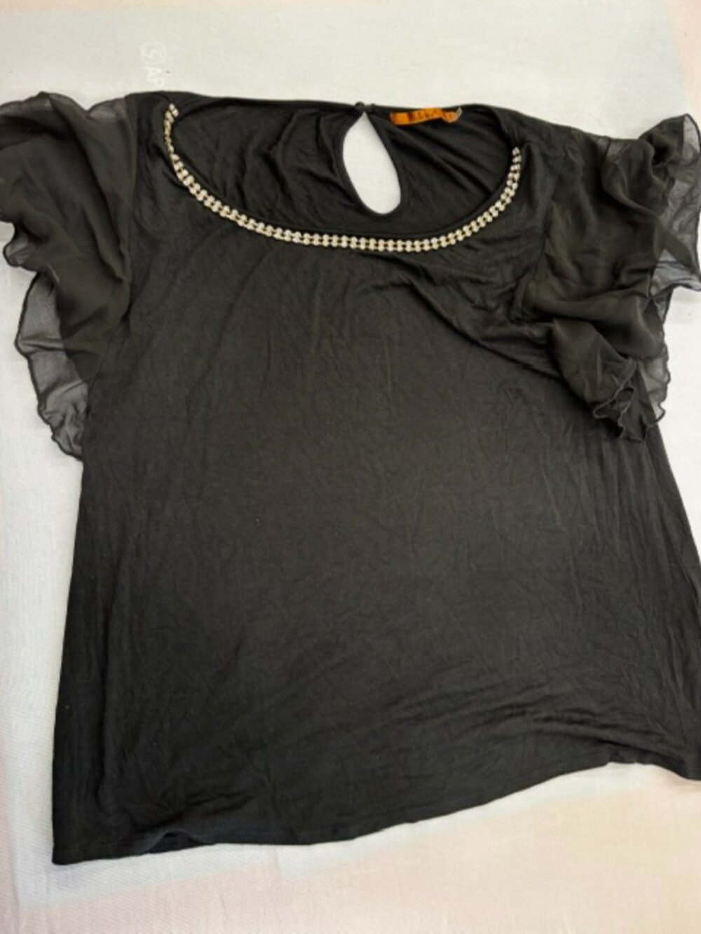 Belldini Top with Rhinestone Neckline